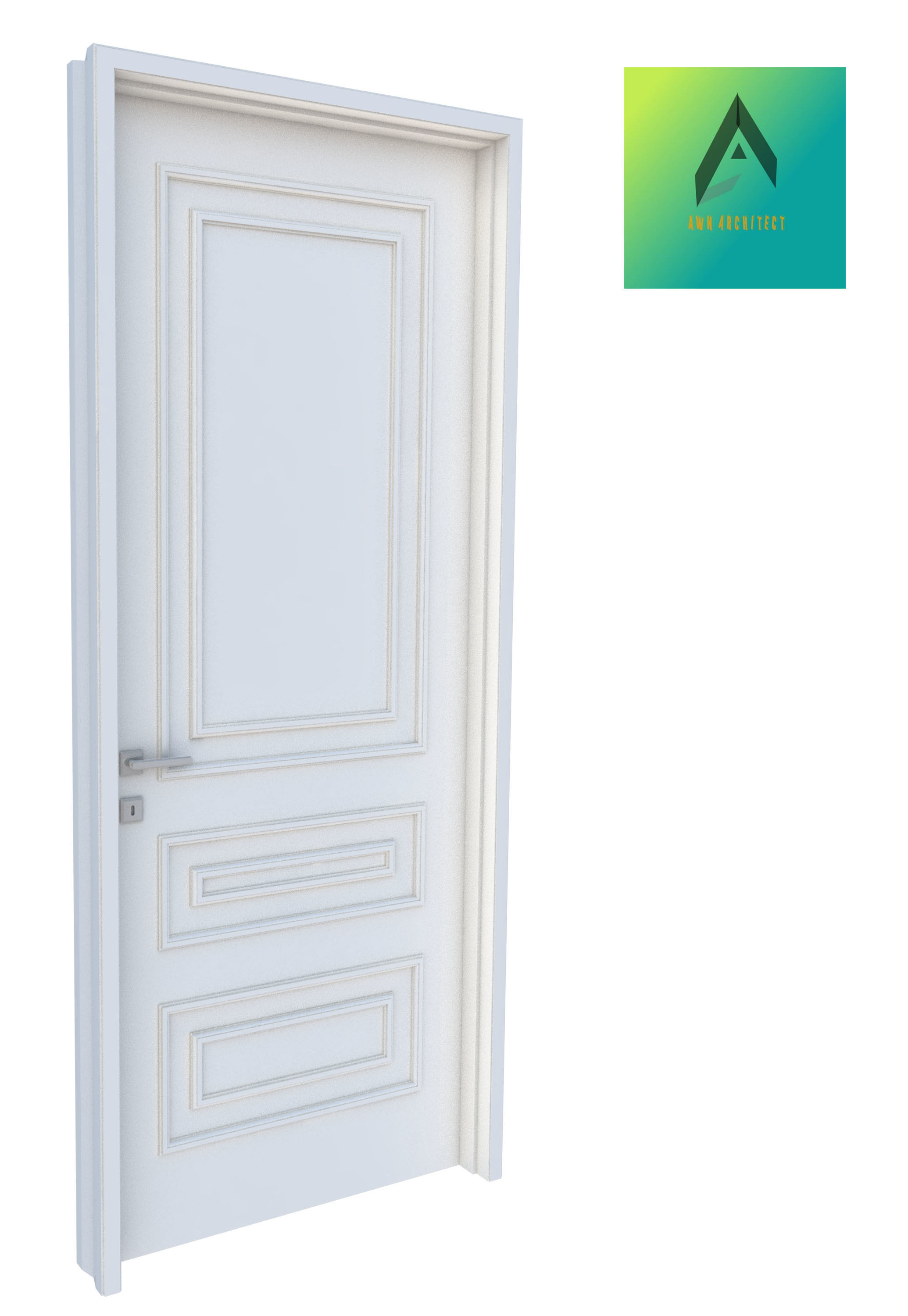 Room Door Type 21 3D print model_1