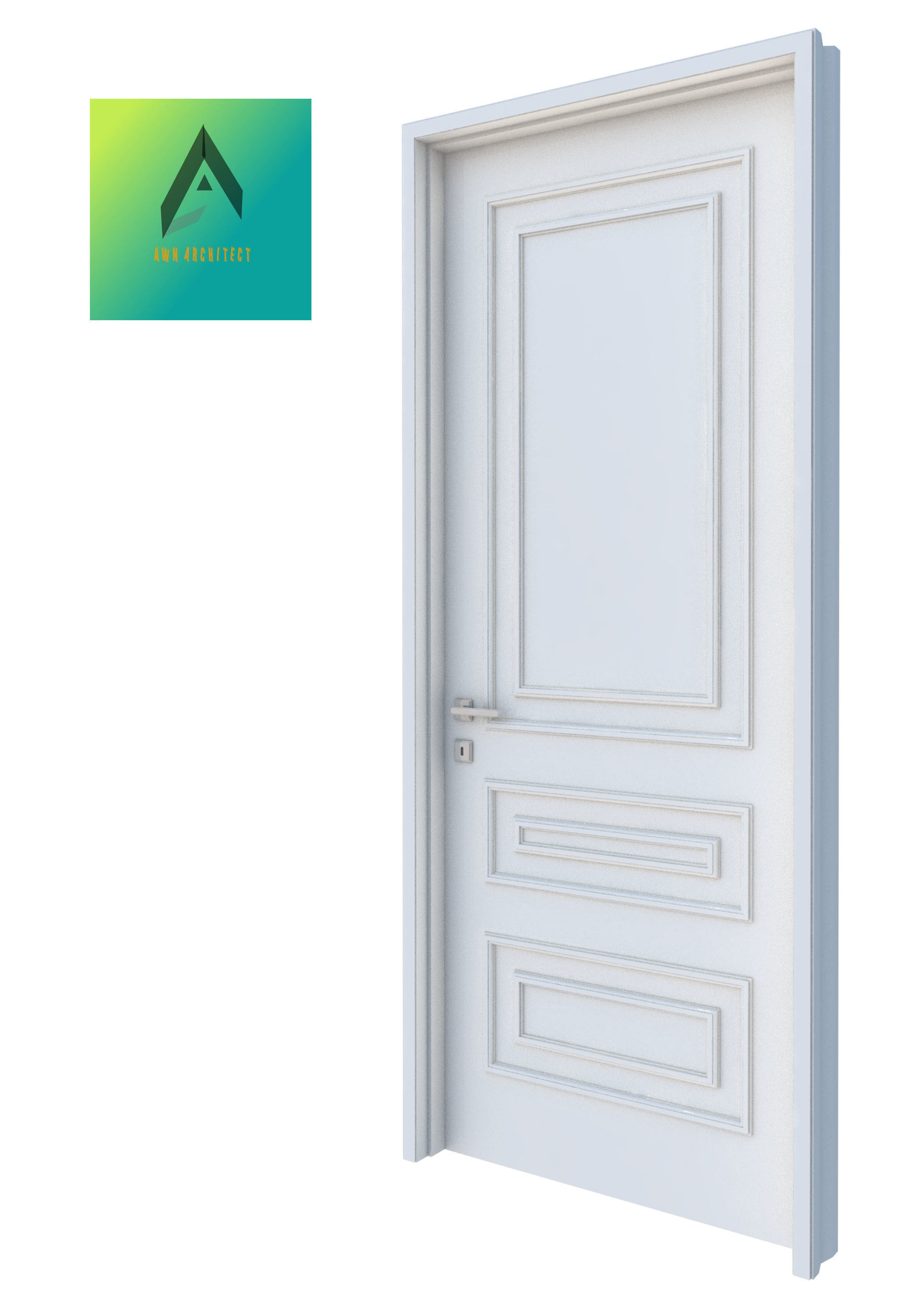 Room Door Type 21 3D print model_3