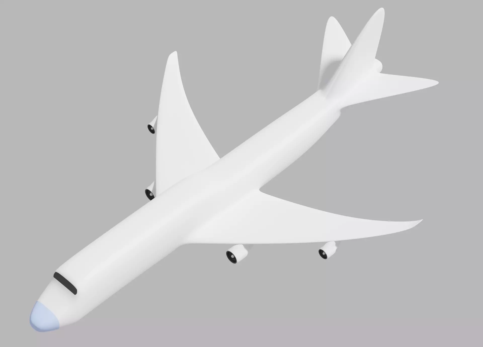 Boeing 747 Low-poly 3D model_0