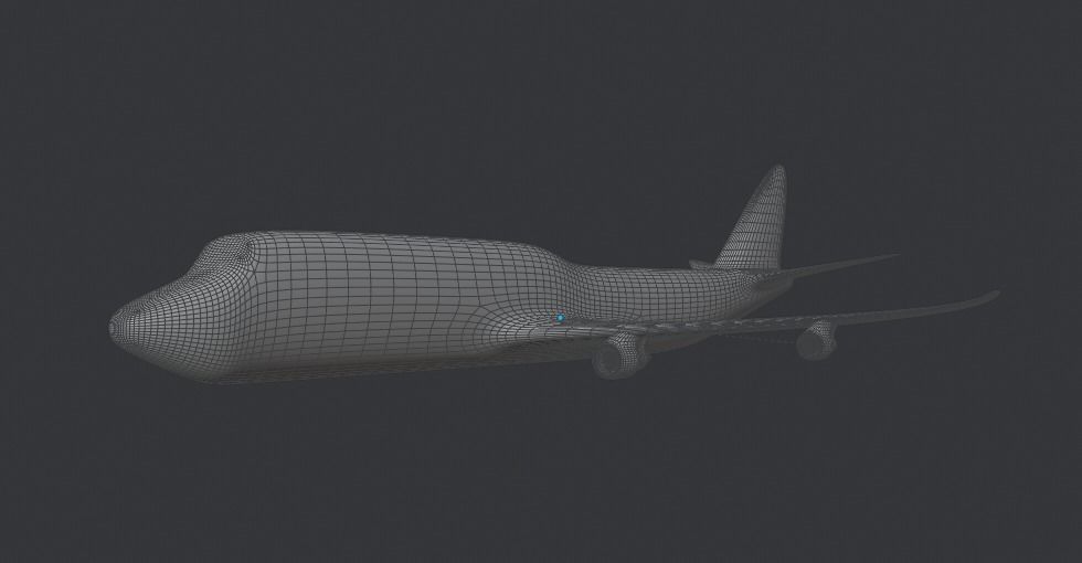 Boeing 747 Low-poly 3D model_7