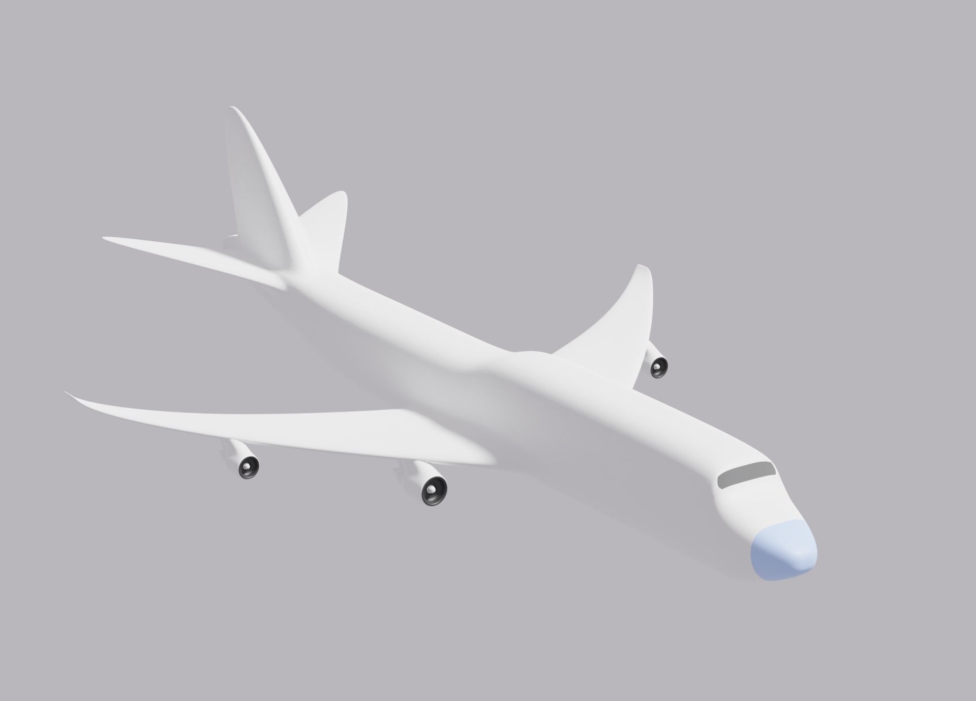 Boeing 747 Low-poly 3D model_3