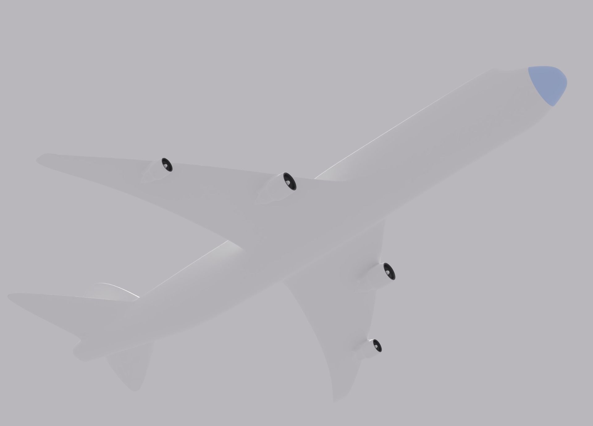 Boeing 747 Low-poly 3D model_5