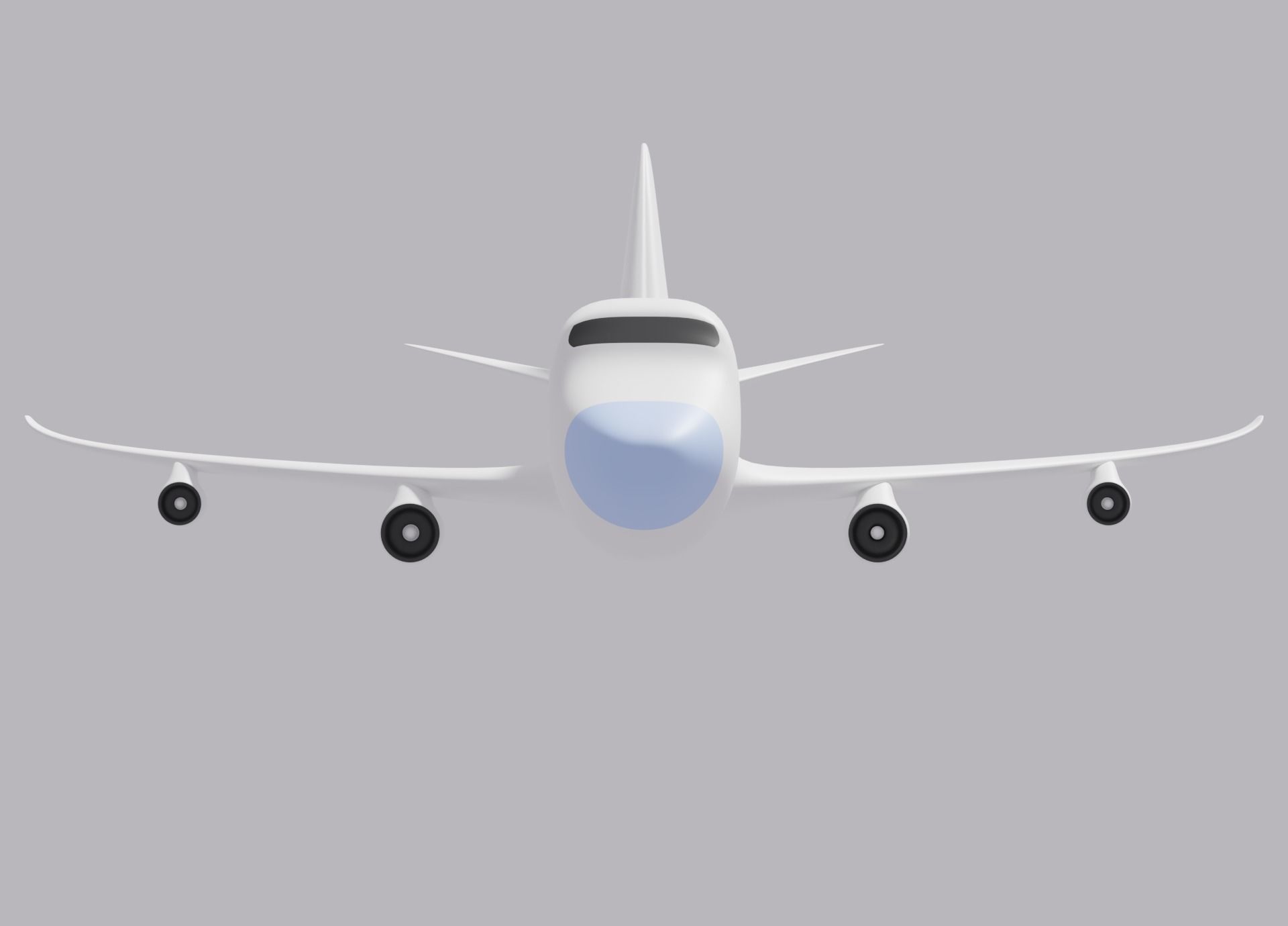 Boeing 747 Low-poly 3D model_4