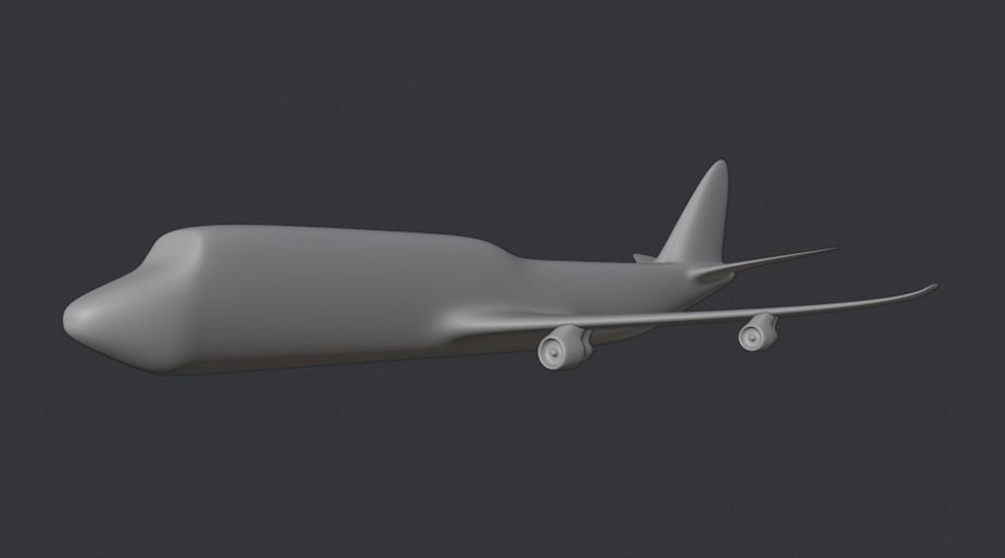 Boeing 747 Low-poly 3D model_8