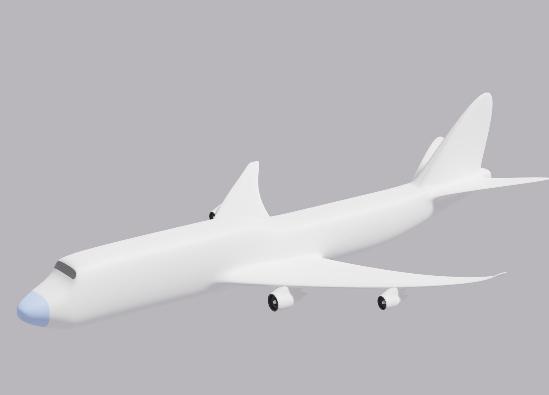 Boeing 747 Low-poly 3D model_1