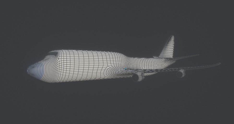 Boeing 747 Low-poly 3D model_6