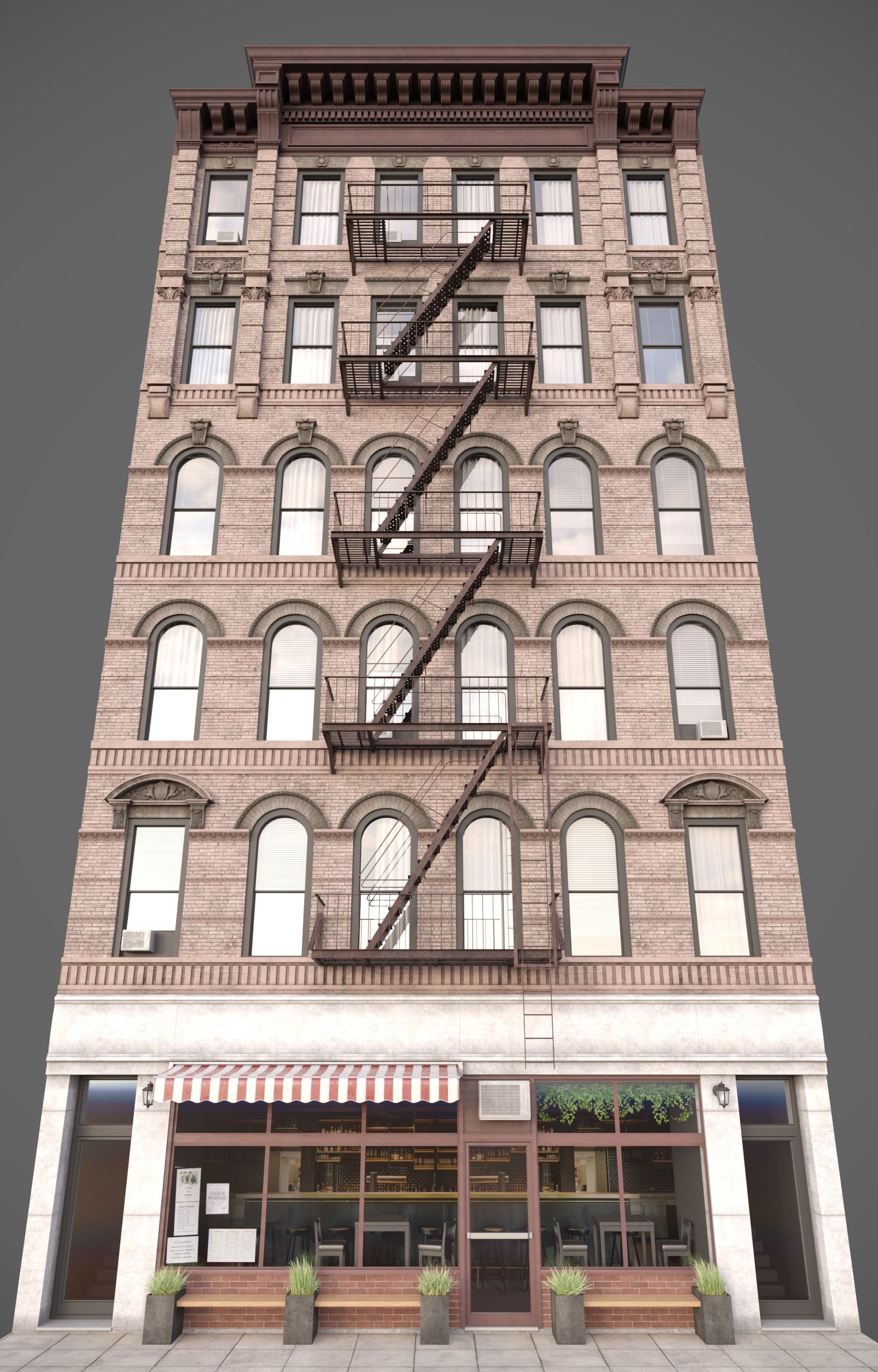 Classic New York building facade 3D model | CGTrader