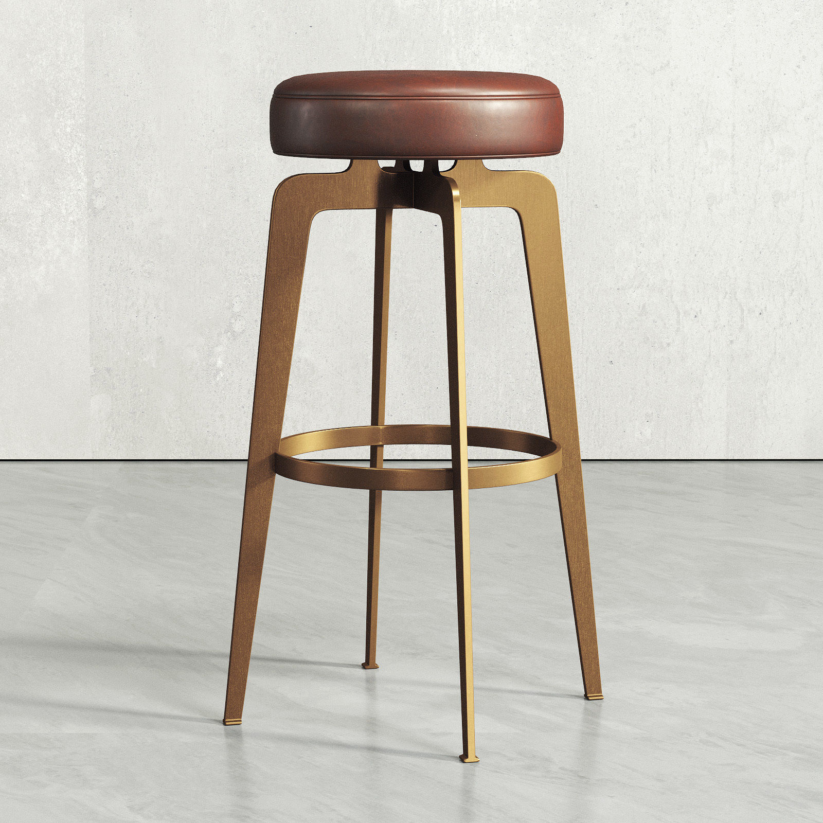 Bar Stool 110 Low-poly 3D model_4