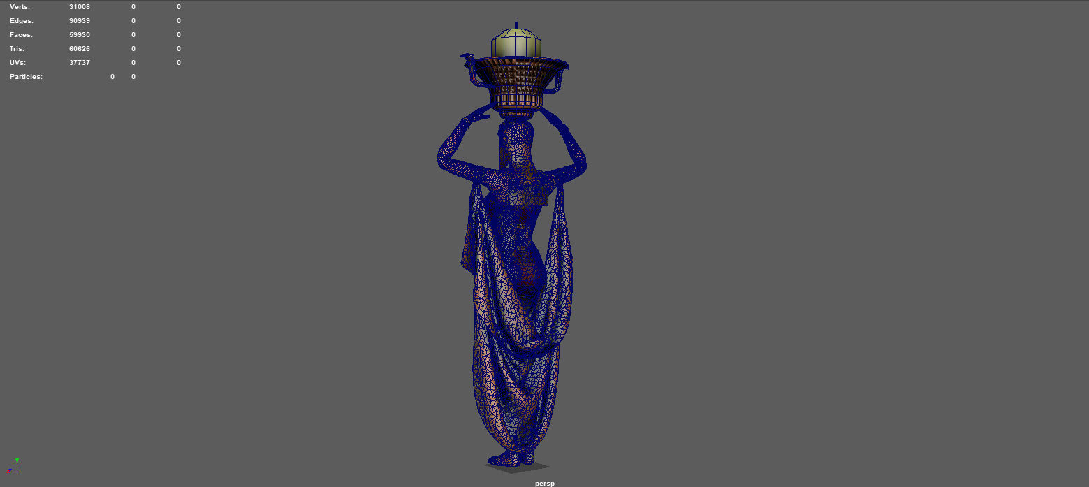 CLEOPATRA STATUE  3D model_13