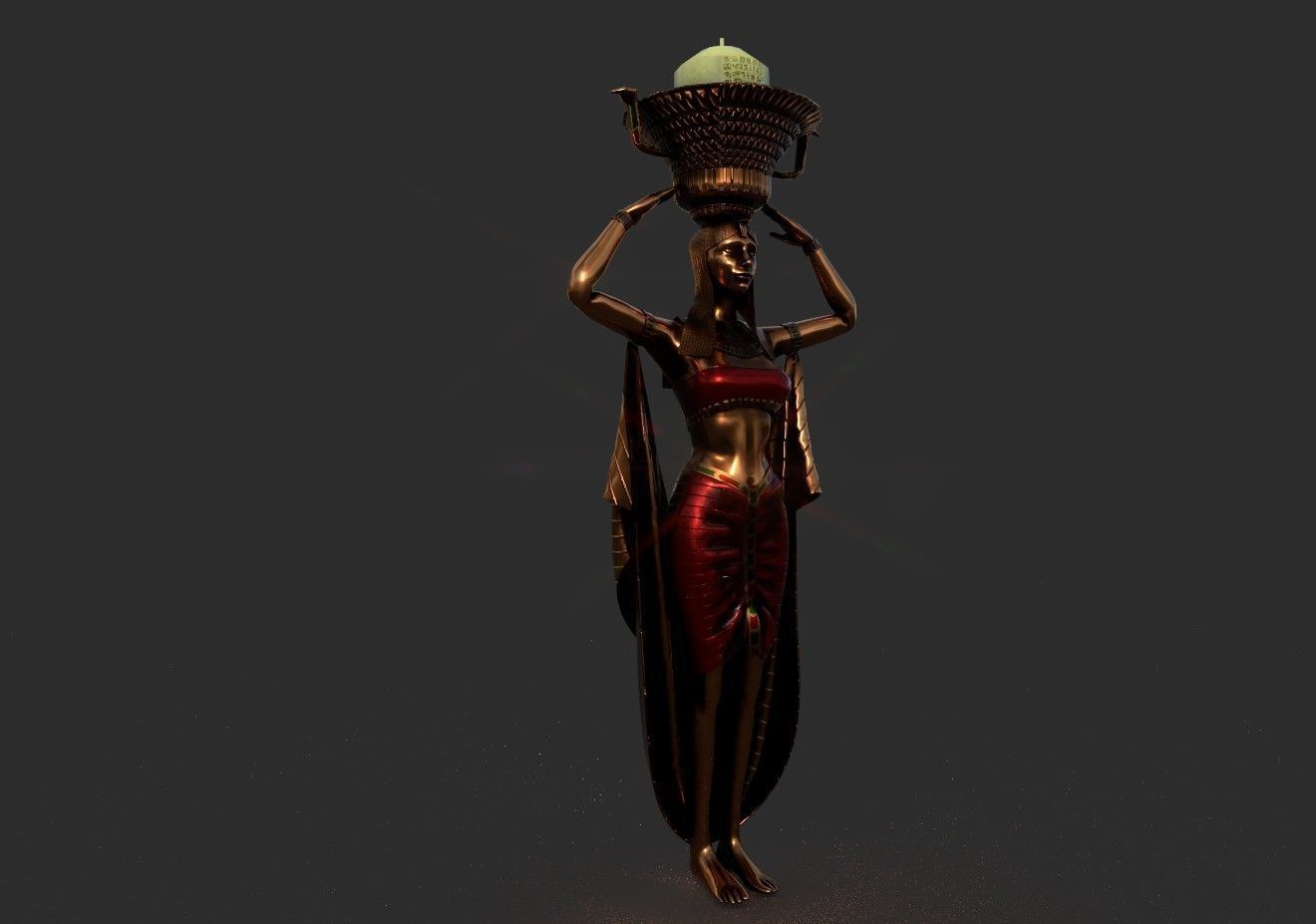 CLEOPATRA STATUE  3D model_2