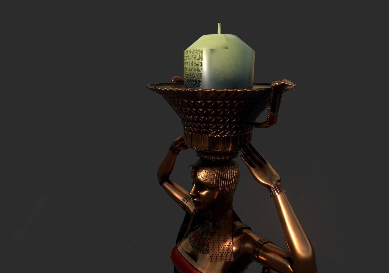 CLEOPATRA STATUE  3D model_6