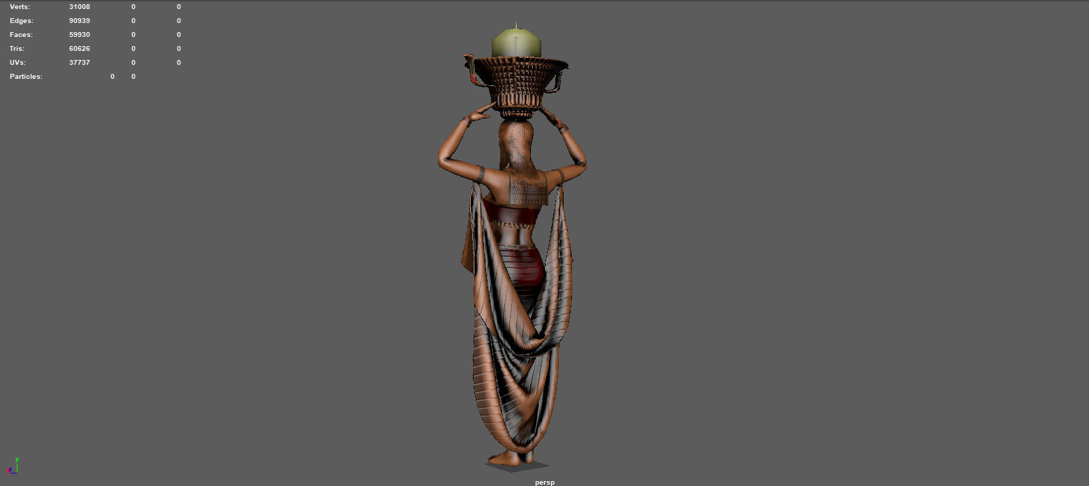CLEOPATRA STATUE  3D model_14