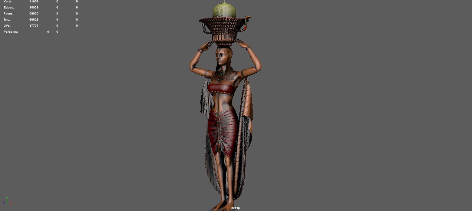 CLEOPATRA STATUE  3D model_7