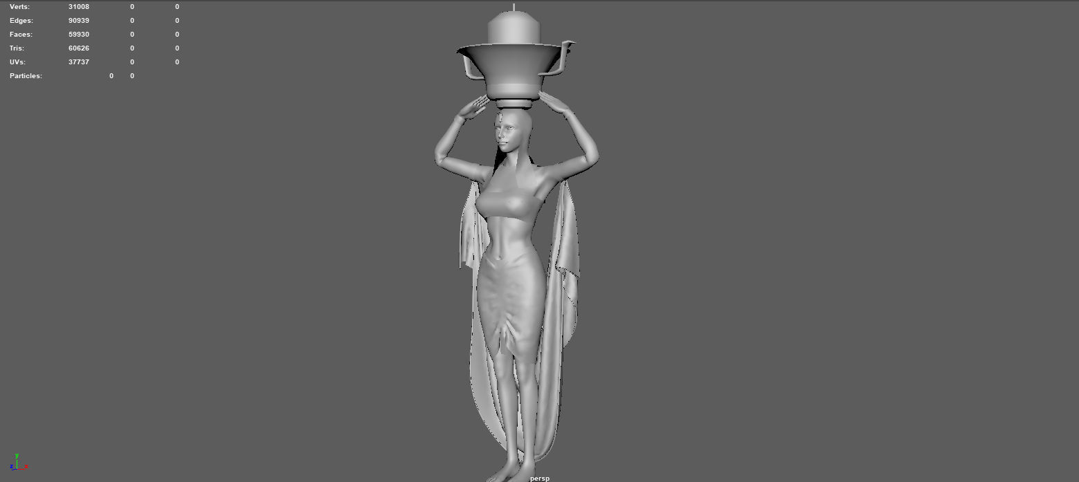 CLEOPATRA STATUE  3D model_8