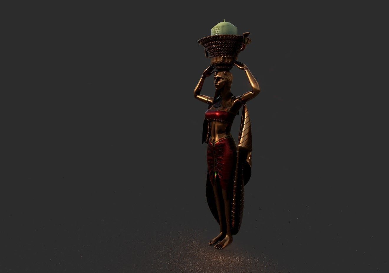 CLEOPATRA STATUE  3D model_3