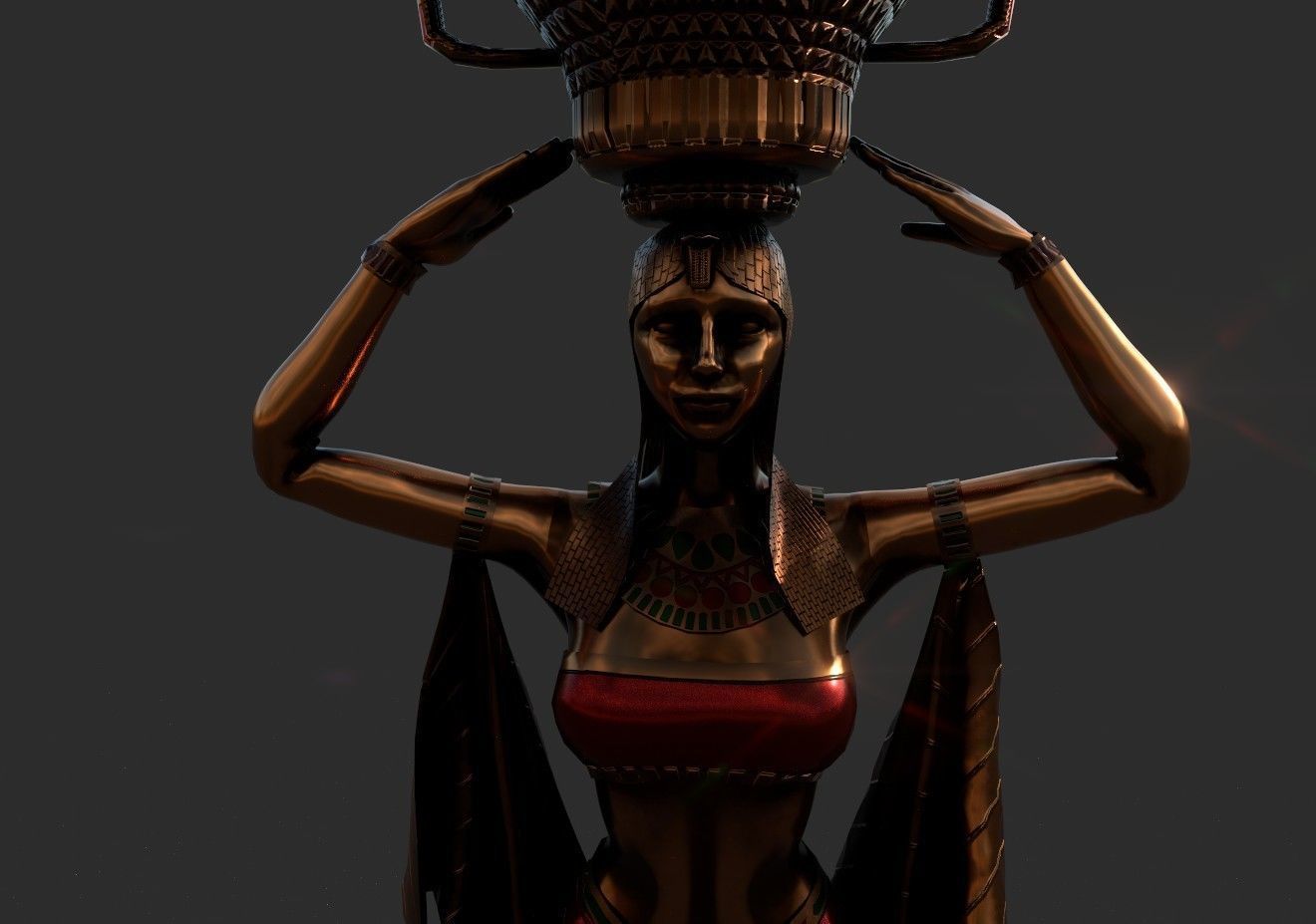CLEOPATRA STATUE  3D model_4