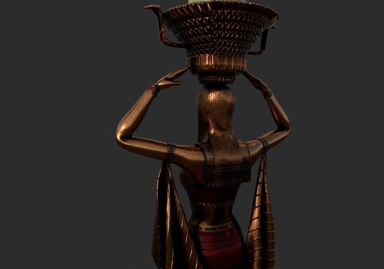 CLEOPATRA STATUE  3D model_5