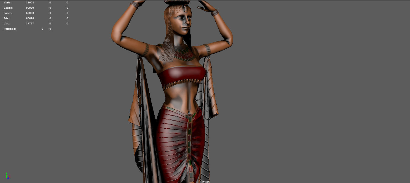 CLEOPATRA STATUE  3D model_15