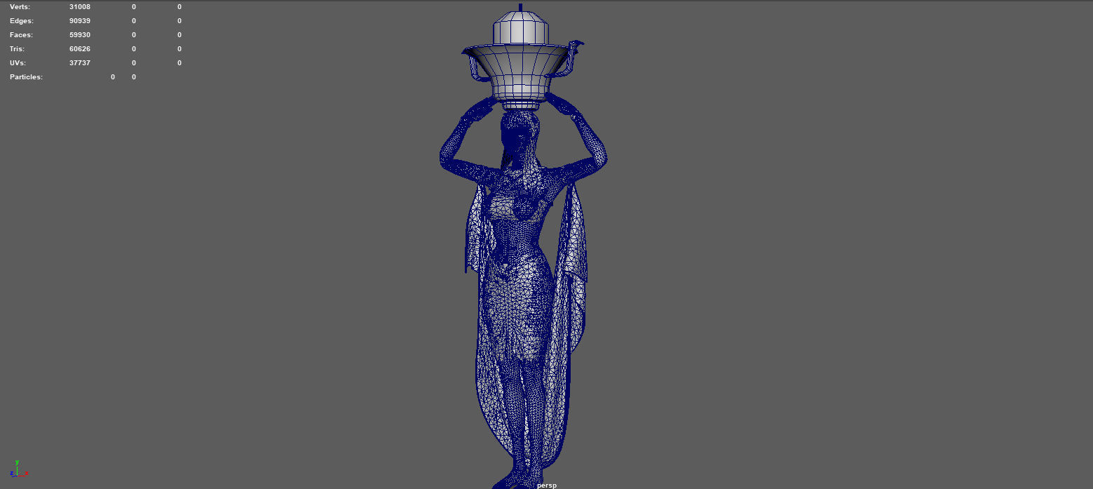 CLEOPATRA STATUE  3D model_9