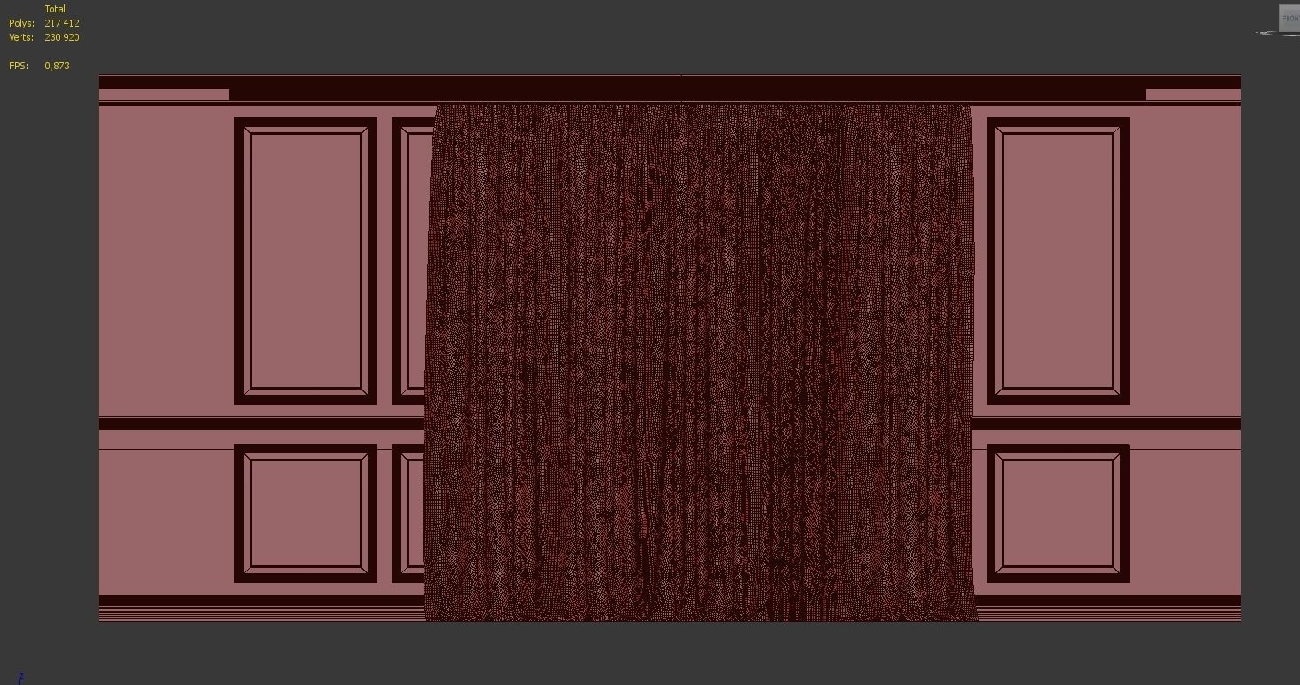 Curtain Set 169 3D model_5