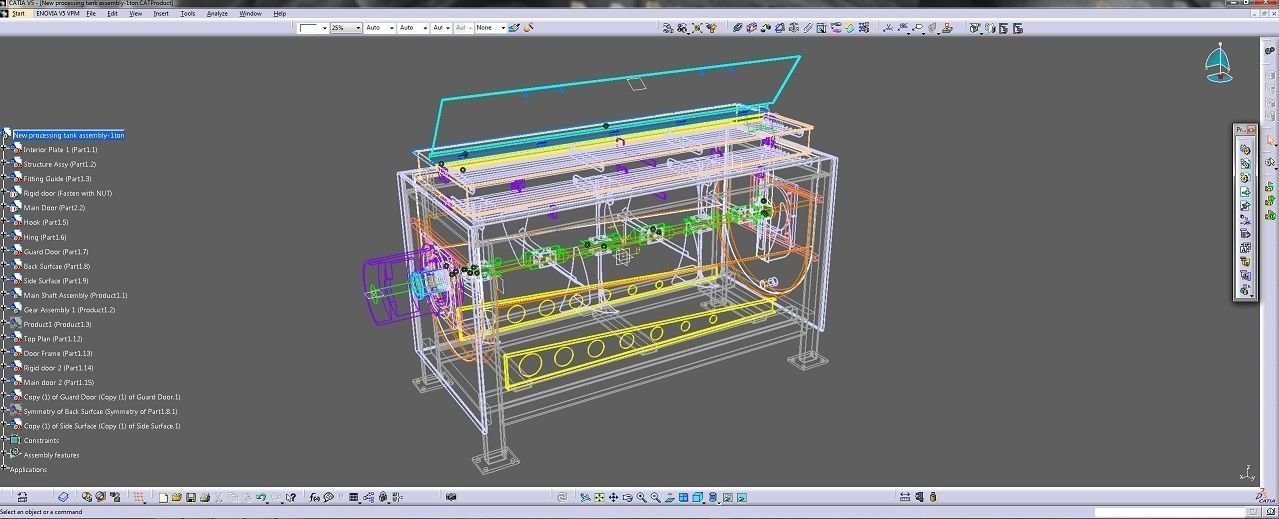 New processing tank assembly Design 3D model_1