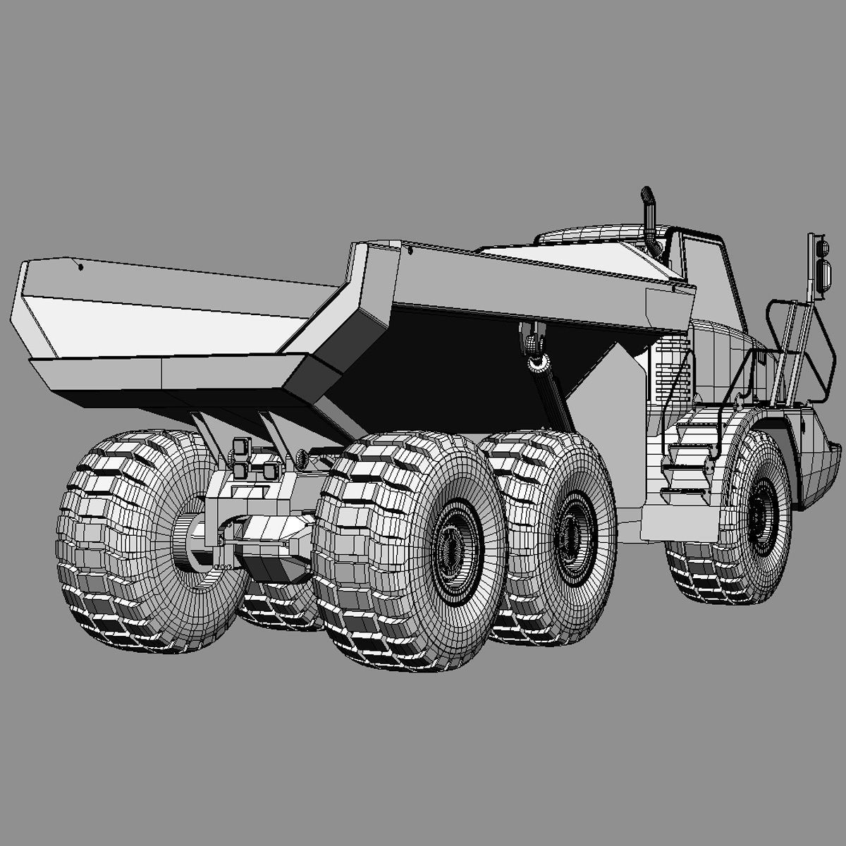 Articulated Dump Truck Cat 740 3D model_6