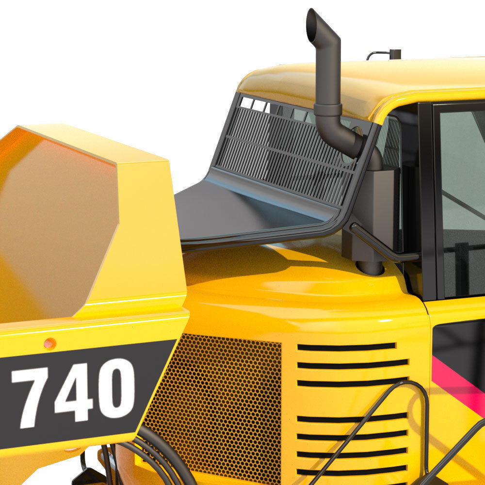 Articulated Dump Truck Cat 740 3D model_12