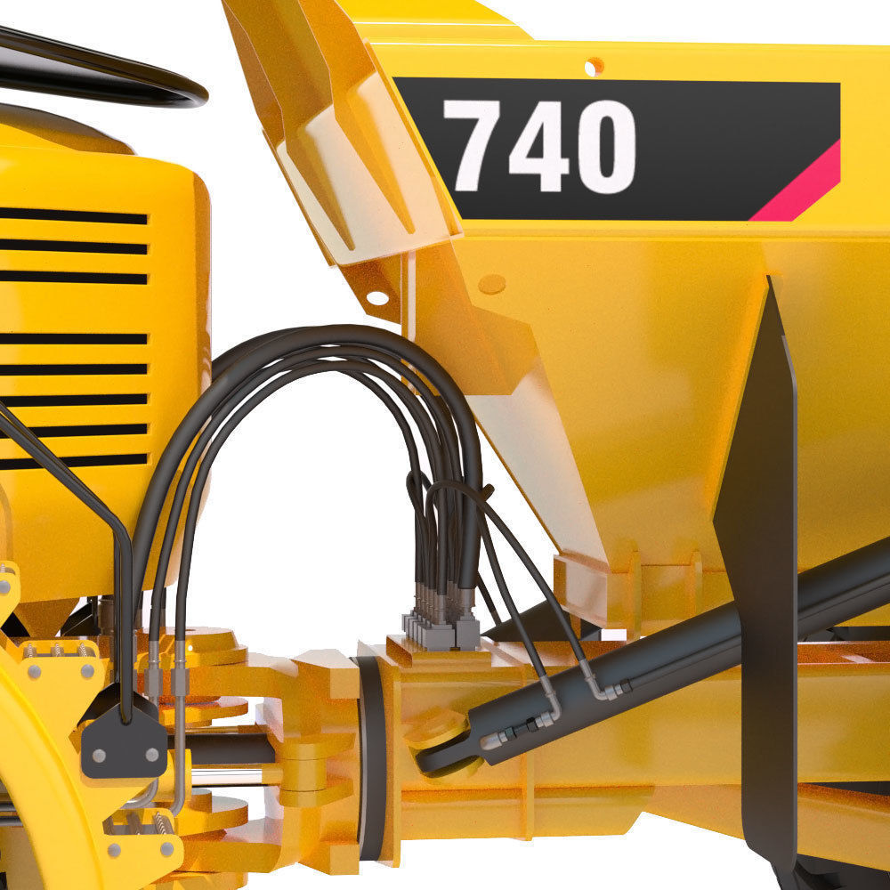 Articulated Dump Truck Cat 740 3D model_10
