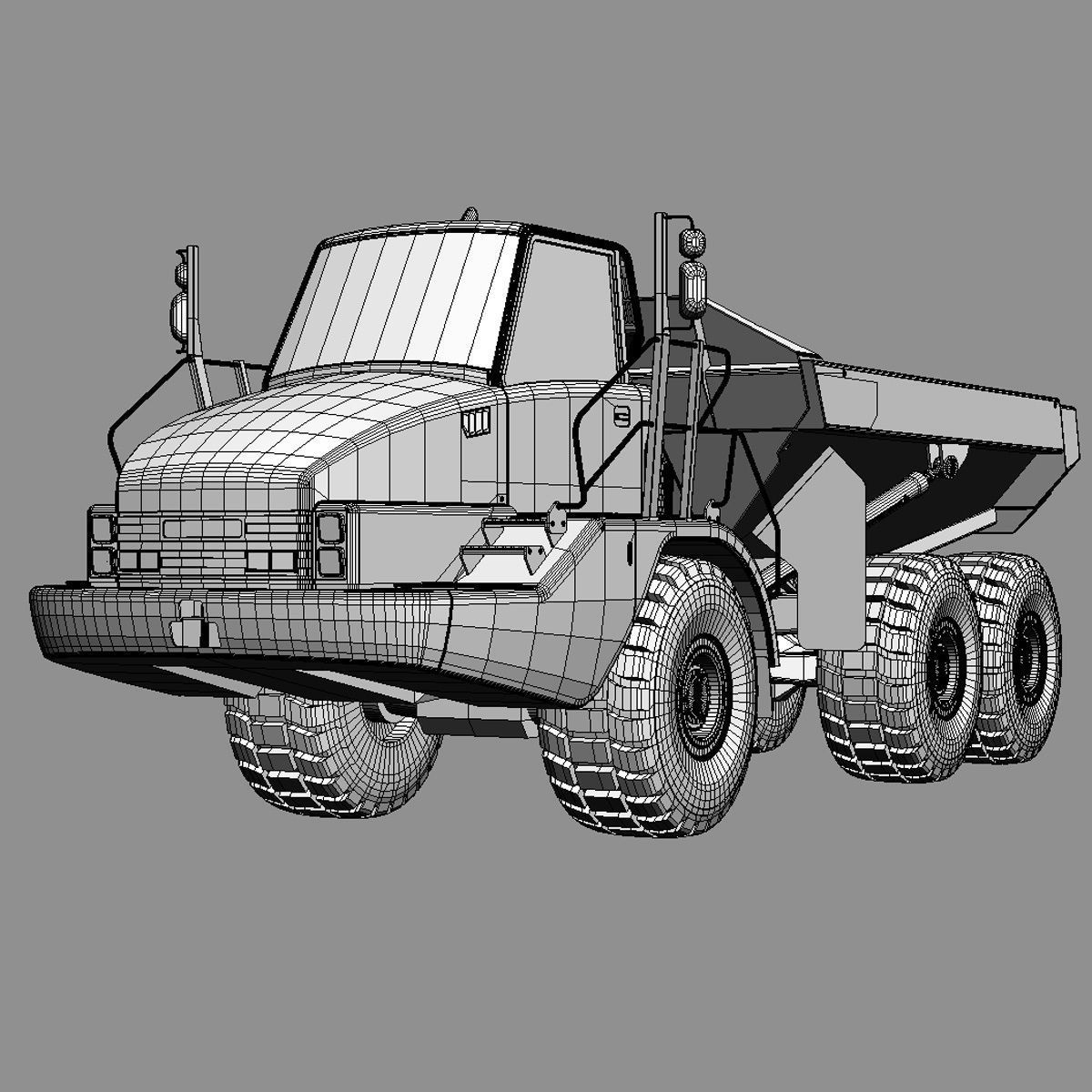 Articulated Dump Truck Cat 740 3D model_5