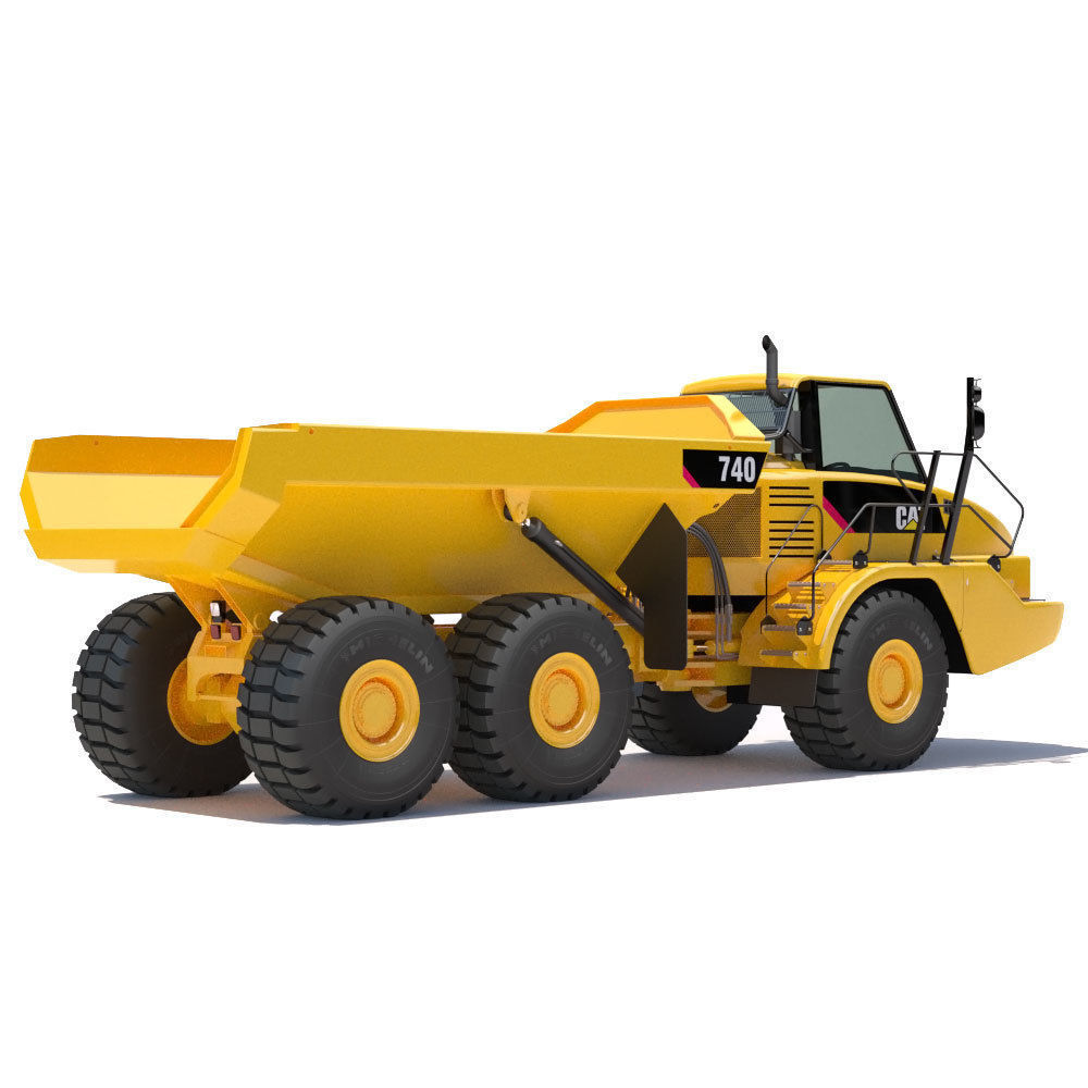 Articulated Dump Truck Cat 740 3D model_3