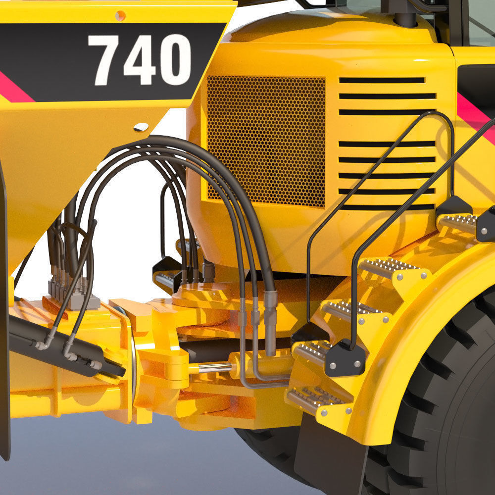 Articulated Dump Truck Cat 740 3D model_15