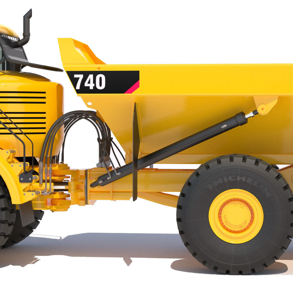Articulated Dump Truck Cat 740 3D model_9