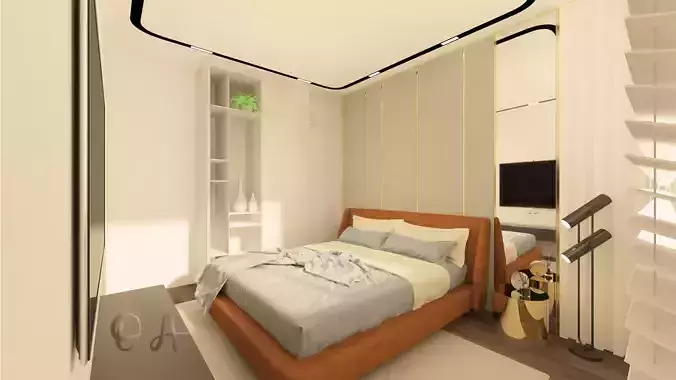bedroom modern 3D model