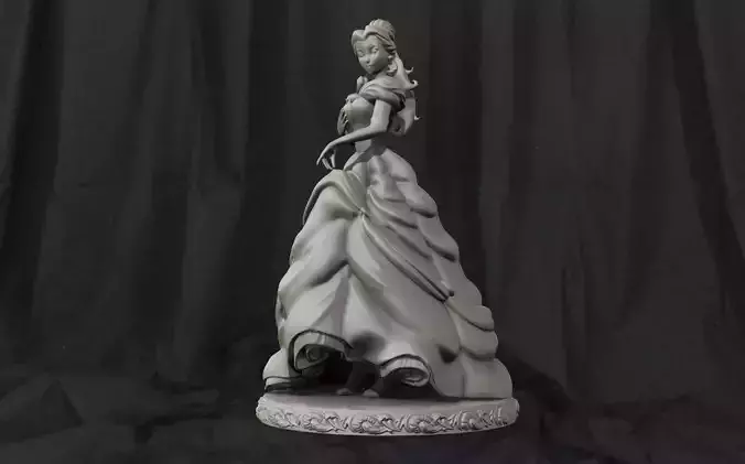 Beauty and the Beast - Belle - 3d print figure 3D print model