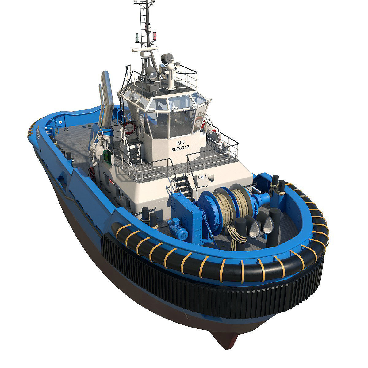 Tugboat  hquality 3D model_5