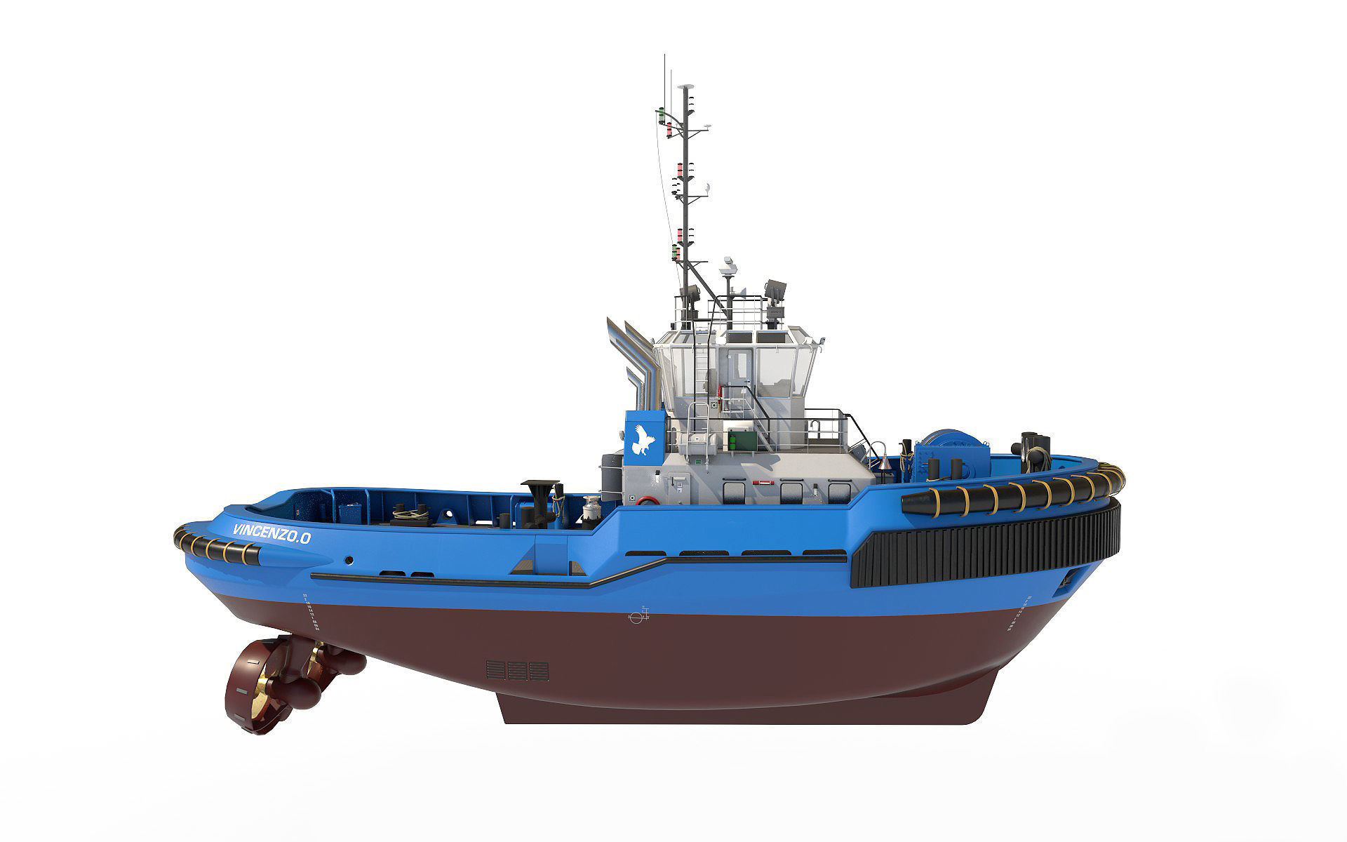 Tugboat  hquality 3D model_9