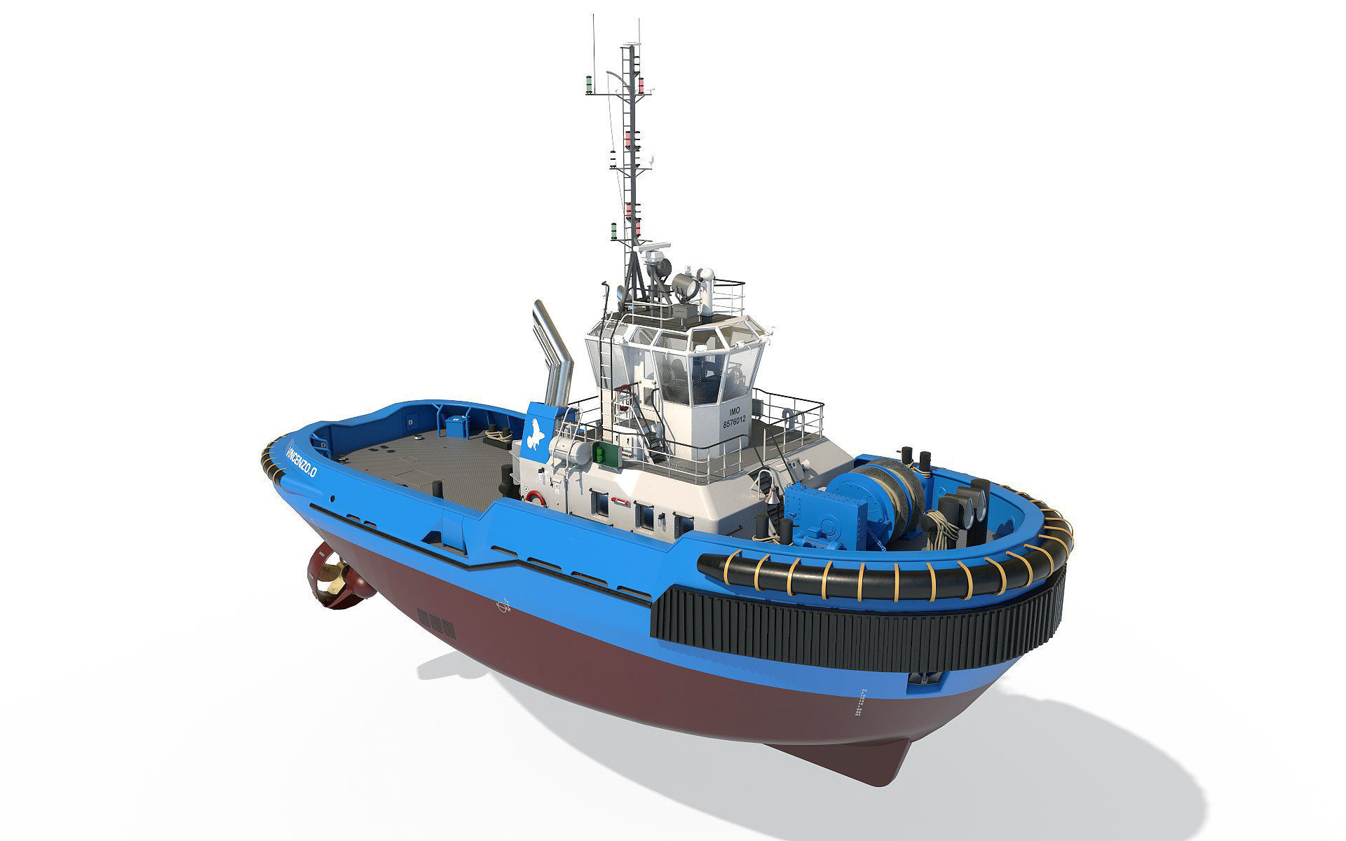 Tugboat  hquality 3D model_10
