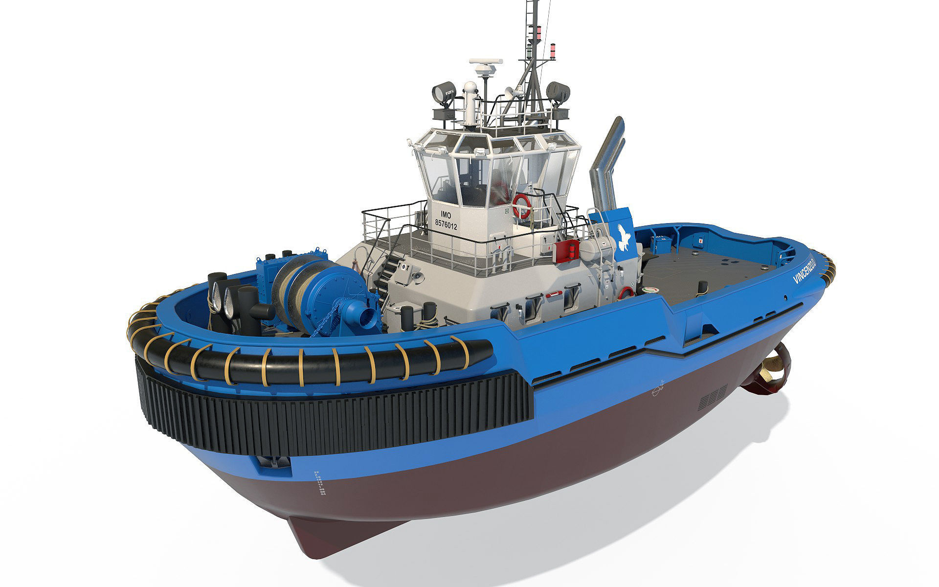 Tugboat  hquality 3D model_6