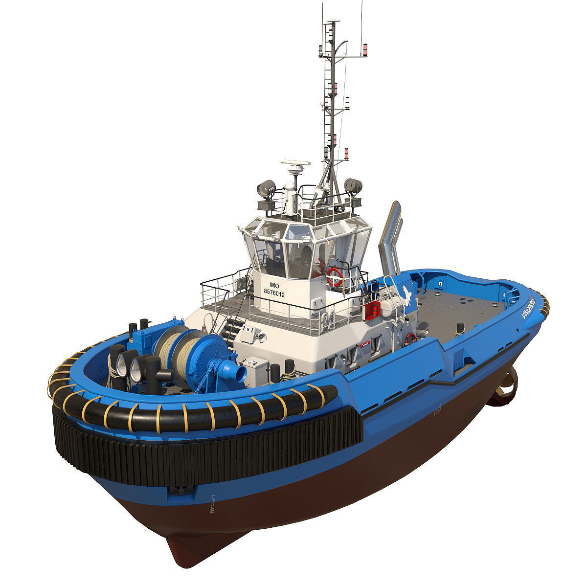 Tugboat  hquality 3D model_4
