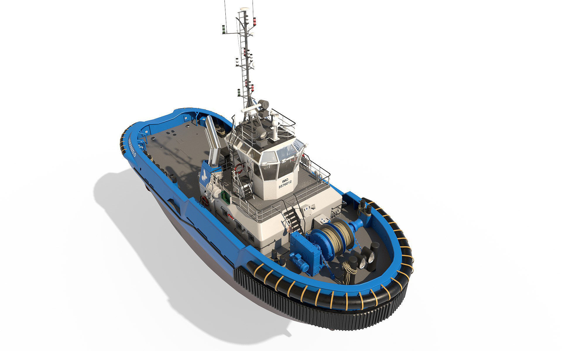 Tugboat  hquality 3D model_12