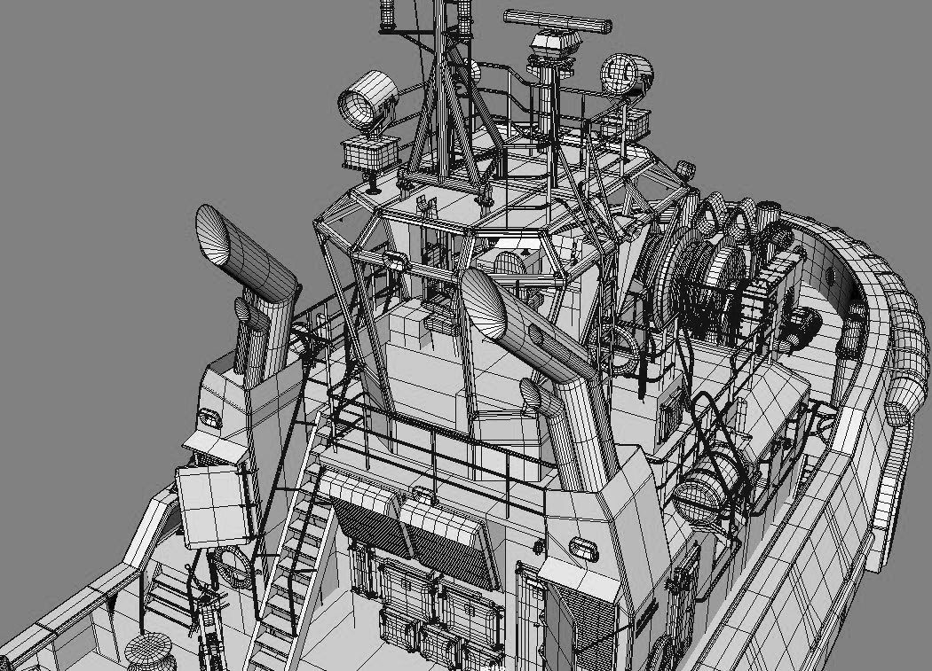 Tugboat  hquality 3D model_15