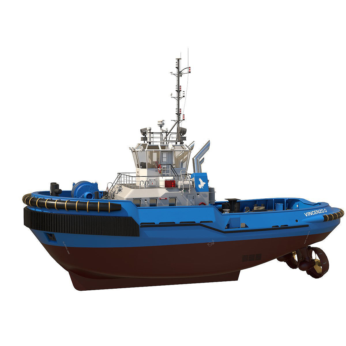 Tugboat  hquality 3D model_1