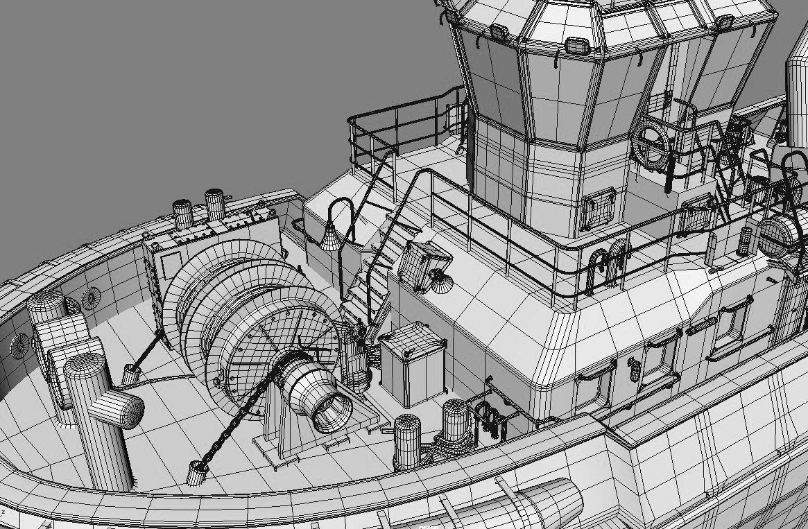 Tugboat  hquality 3D model_16