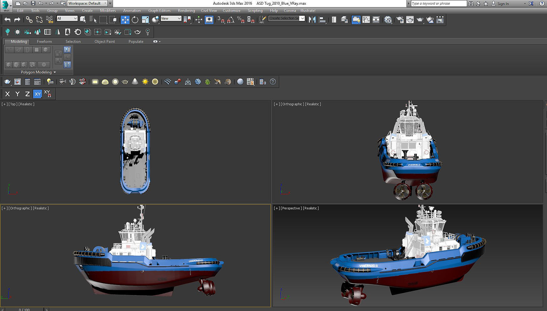 Tugboat  hquality 3D model_18