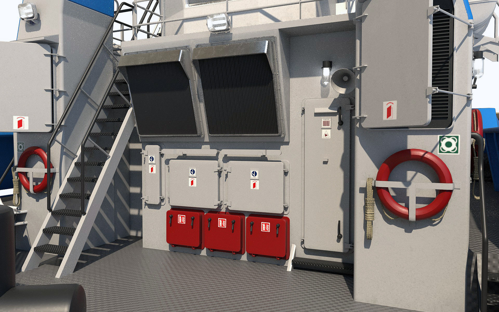 Tugboat  hquality 3D model_8