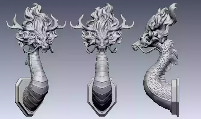 Dragon Portrait  Free 3D print model