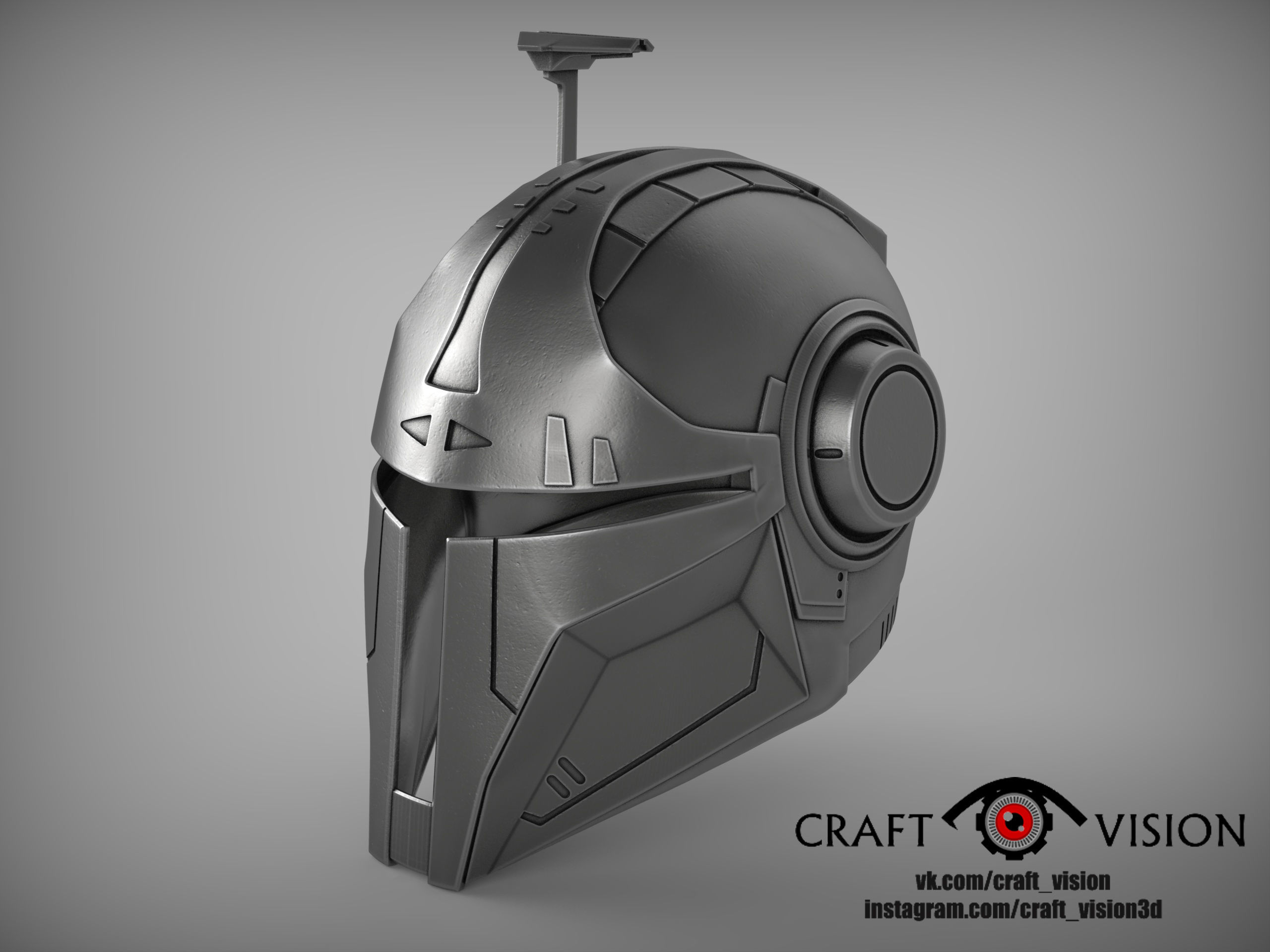 Mandalorian Helmet 3D print model_3