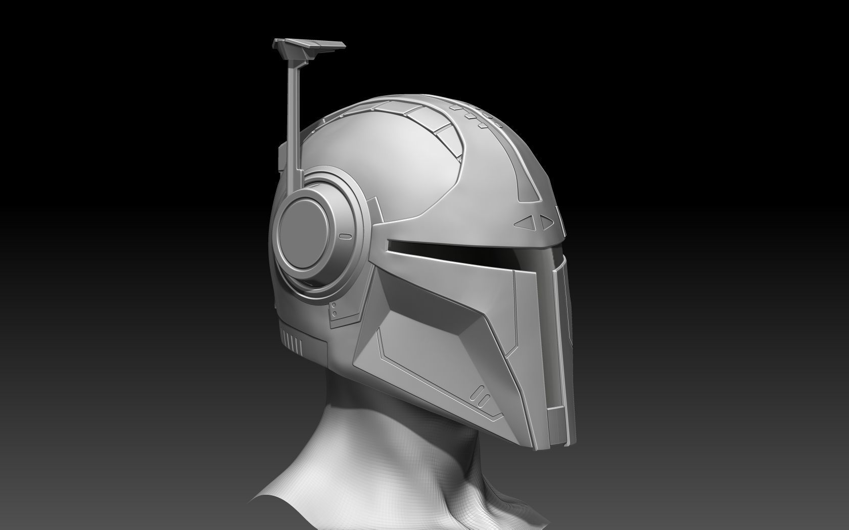Mandalorian Helmet 3D print model_8
