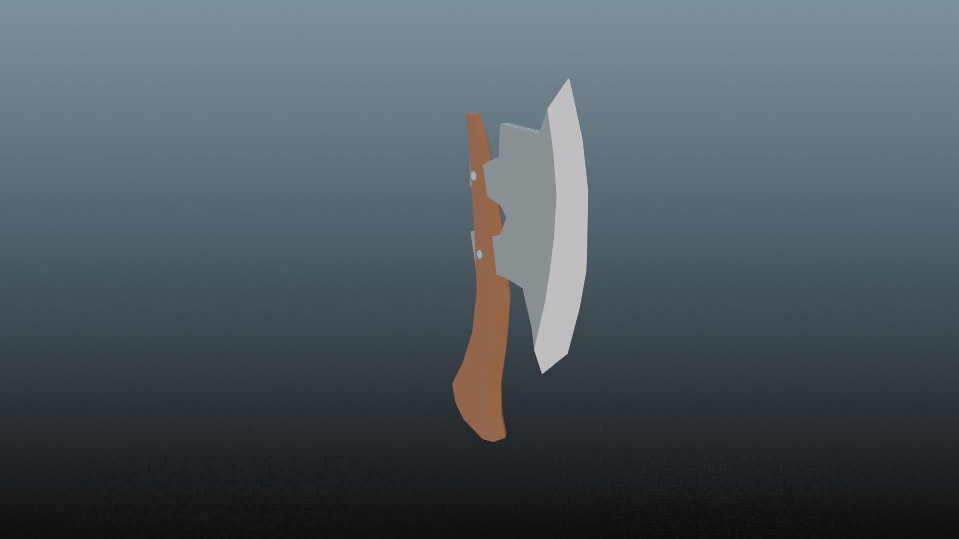Low poly axe 1 Low-poly 3D model_3