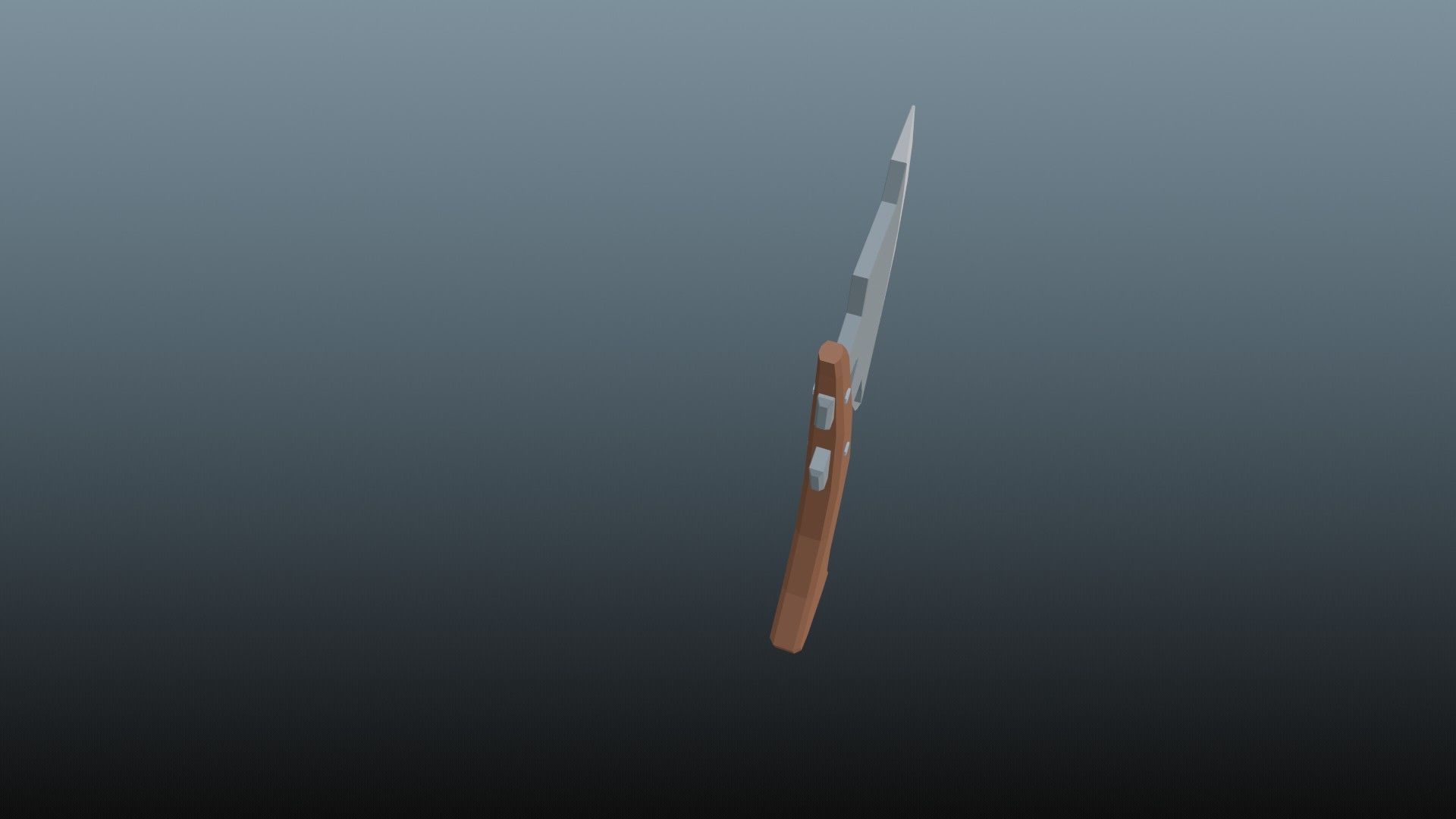 Low poly axe 1 Low-poly 3D model_5